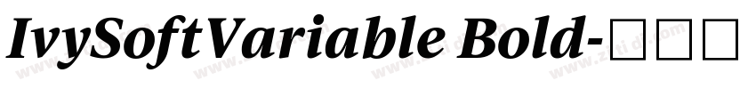 IvySoftVariable Bold字体转换